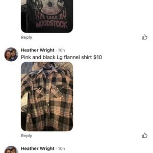 PINK Victoria's Secret Plaid Flannel Shirt - Pink and Black
